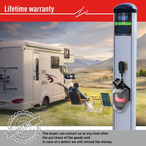 RV Surge Protector 30 Amp   Мandatory Camper Accessories   RV Electrical Adapter with ETL Tested   Easy to Use Handle Waterproof Cover Anti Theft Lock - Image 5