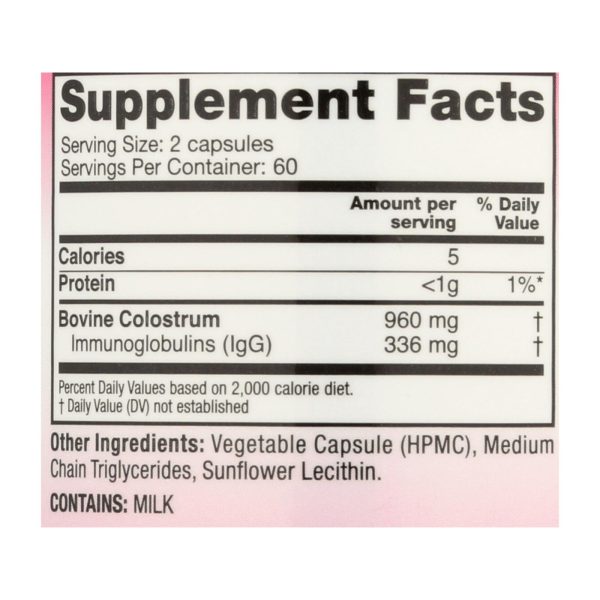 Symbiotics Colostrum High-IG - 120 Capsules - Image 3