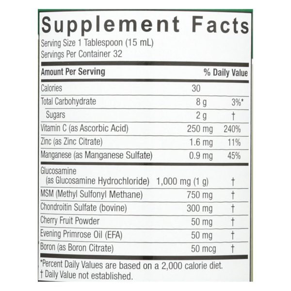 Nature's Answer - Liquid Glucosamine and Chondroitin with MSM Natural Orange - 16 fl oz - Image 3