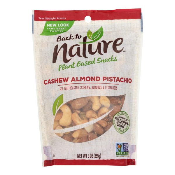Back To Nature Cashew Almond Pistachio Mix - Case of 9 - 9 oz. - Image 3