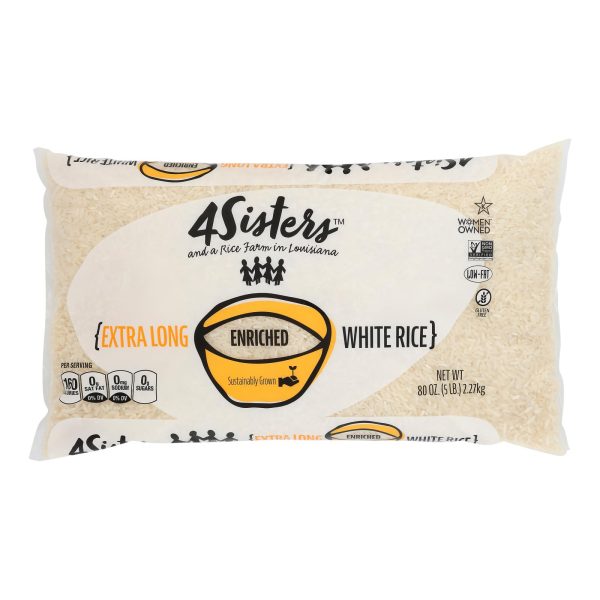 4 Sisters - Rice White Long Grain Enr - Case of 8-5 LB - Image 2
