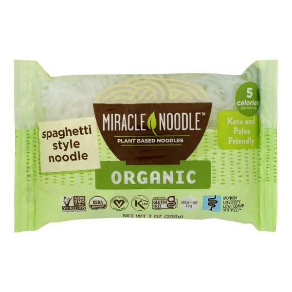 Miracle Noodle Shirataki Pasta - Organic Spaghetti - Case of 6 - 7 oz.