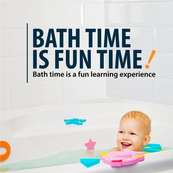 Foam Bath Toys   100% Non Toxic Floating Puzzles Animals   Early Learning Bathtub Toy   Fun Educational Geometric Shapes for Toddlers Kids Boys Girls   Free Bath Toy Organizer & Fishing Rod - Image 5