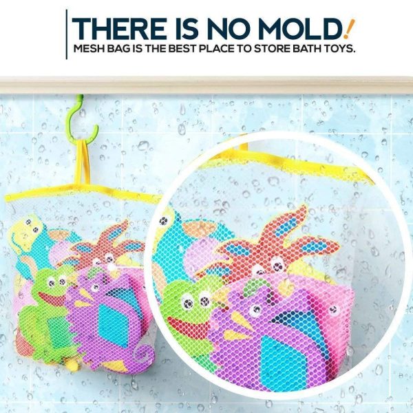 Foam Bath Toys   100% Non Toxic Floating Puzzles Animals   Early Learning Bathtub Toy   Fun Educational Geometric Shapes for Toddlers Kids Boys Girls   Free Bath Toy Organizer & Fishing Rod - Image 6