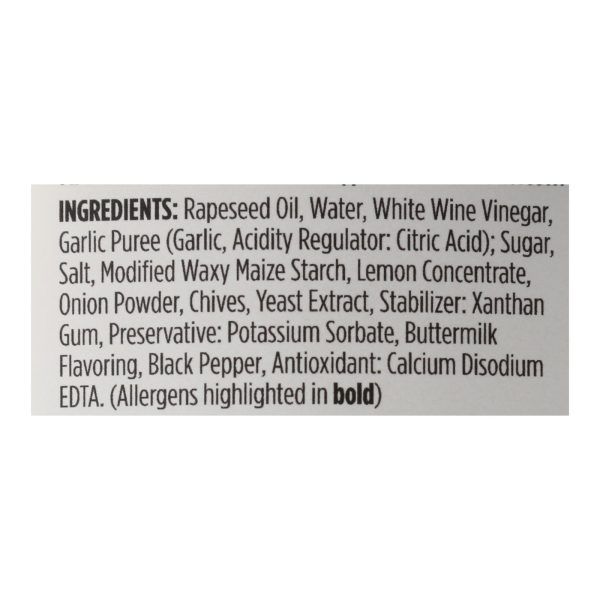 Only Plant Based - Ranch Dressing Plant Base - Case of 8-11 OZ - Image 3