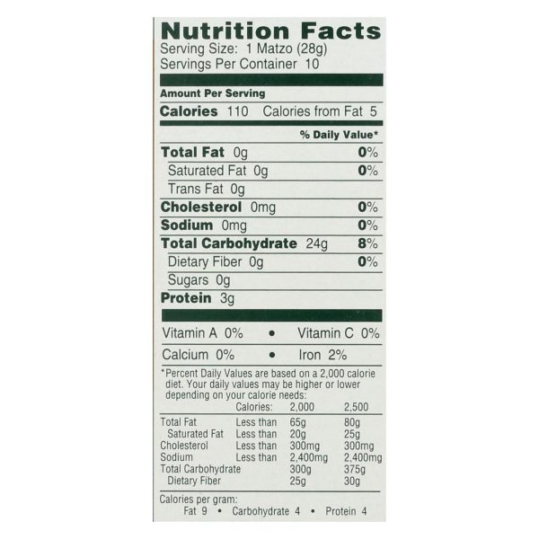Manischewitz - Matzos Crackers - Unsalted - Case of 12 - 10 oz. - Image 3