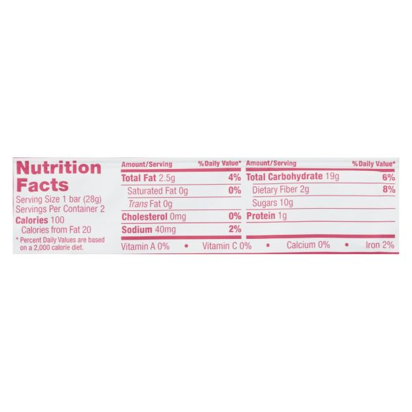 Nature's Bakery Stone Ground Whole Wheat Fig Bar - Raspberry - 2 oz - Case of 12 - Image 3