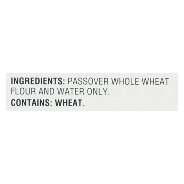 Manischewitz - Matzo Whole Wheat Kosher for Passover - Case of 24-10 OZ - Image 2