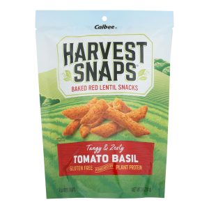 Calbee Snapea Crisp - Lentil Snaps - Tomato Basil - Case of 12 - 3 oz