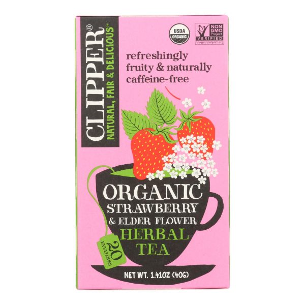 Clipper Tea - Organic Tea - Strawberry Fields - Case of 6 - 20 Bags - Image 3