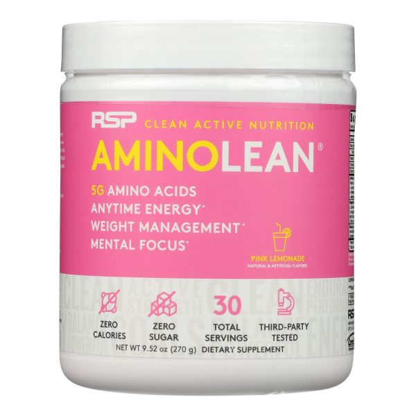 Rsp Nutrition - Aminolean Pink Lemonade - 1 Each-9.52 OZ - Image 2