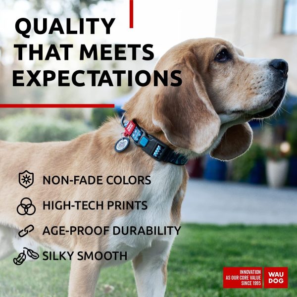 Nylon Dog Collar   Adjustable Dog Collar for Large Dogs Small & Medium Dogs   Breakaway Puppy Collars for Large Breed Dogs   Boy & Girl Dog Collars with Durable Plastic Buckle and QR Dog Tag - Image 4