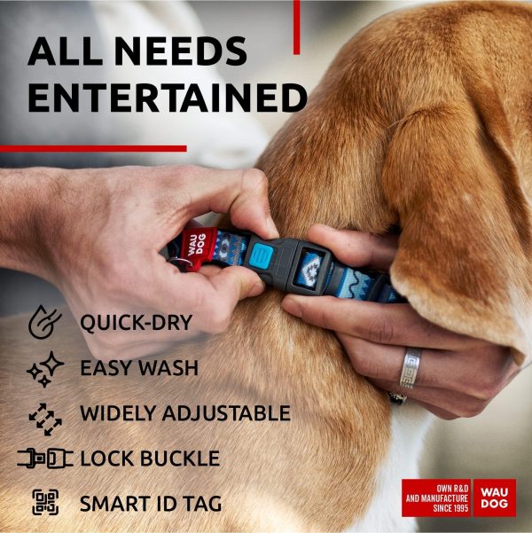 Nylon Dog Collar   Adjustable Dog Collar for Large Dogs Small & Medium Dogs   Breakaway Puppy Collars for Large Breed Dogs   Boy & Girl Dog Collars with Durable Plastic Buckle and QR Dog Tag - Image 5