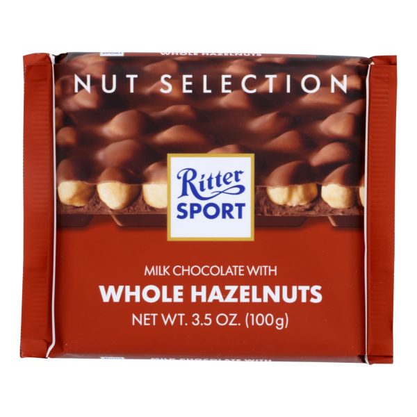 Ritter Sport Chocolate Bar - Milk Chocolate - Whole Hazelnuts - 3.5 oz Bars - Case of 10 - Image 3