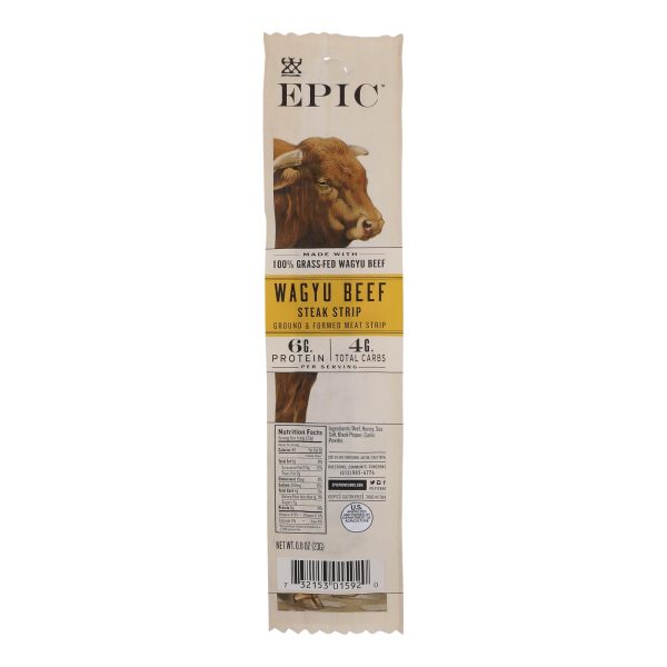 Epic - Strips - Wagyu Beef Steak - Case of 20 - .8 oz - Image 2