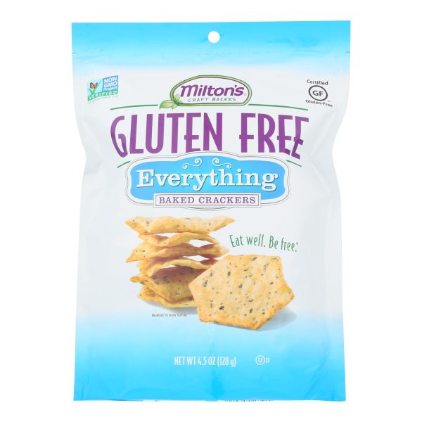 Miltons Gluten Free Baked Crackers - Everything - Case of 12 - 4.5 oz. - Image 2