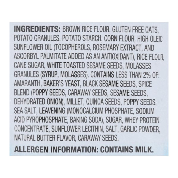 Miltons Gluten Free Baked Crackers - Everything - Case of 12 - 4.5 oz. - Image 3
