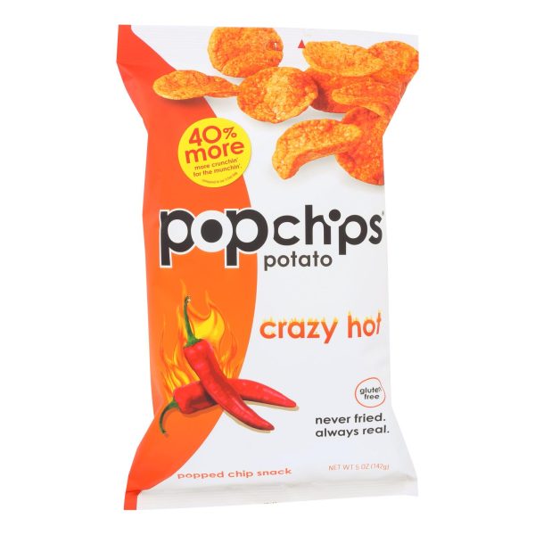 Popchips Potato Chip - Crazy Hot - Case of 12 - 5 oz - Image 2