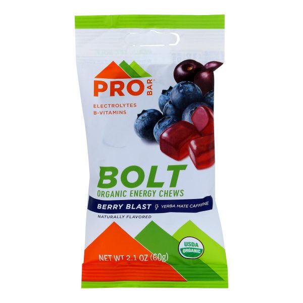 Probar Bolt Energy Chews - Organic Berry Blast - 2.1 oz - Case of 12 - Image 2