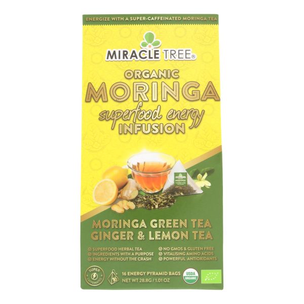 Miracle Tree - Tea Moringa Ginger Lm - Case of 5 - 16 CT - Image 3