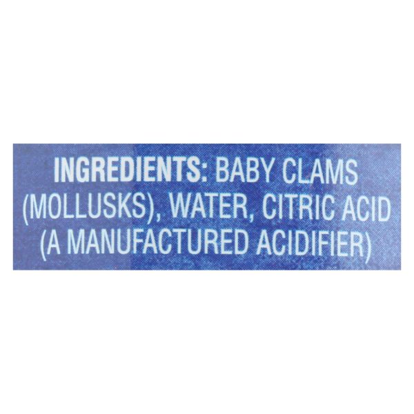 Crown Prince Clams - Boiled Baby Clams In Water - Case of 12 - 10 oz. - Image 3