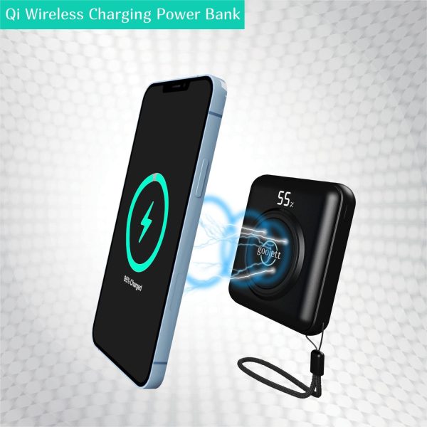 2 Pack Wireless Portable Charger Power Bank 10000mAh Portable Phone ChargeriPhone Charger with Built in 4 Cable USB C Wireless Charging External Battery Pack Backup Compatible with iPhoneSamsung. - Image 3