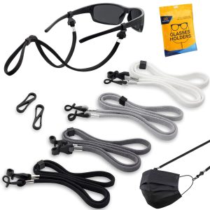 Eyeglass Holder Straps   4 Premium Eyeglasses Cord for Men   Eye Glass Accessory Chain for Women   Sunglass Lanyard Around Neck   4 Cords
