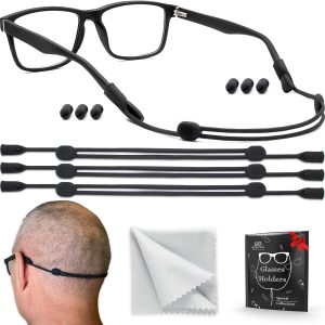 SIGONNA Eyeglass Strap Holder String   Adjustable Eye Glasses Holders Around Head   No Tail Sunglasses Holder Glasses Strap for Men Women   Glasses Lanyard String   3 Cords