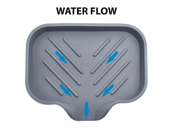 2 pcs Grey Silicone Soap Tray   Self Draining Soap Dish   Soap Holder Self Draining   Soap Dish for Bar Soap   Soap Dishes That Drain   Soap Dish for Sink   Organizer for Bathroom and Kitchen. - Image 4