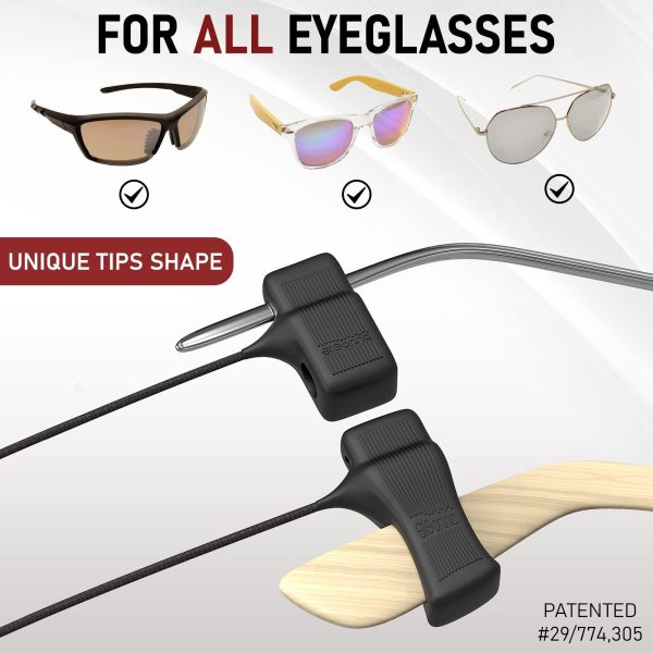 Eye Glasses String Strap Holder   No Tail Sunglass Strap for Man Women   Adjustable Glasses Strap   Wire Eyeglass Strap Lanyard   2 Cords   14  M - Image 2