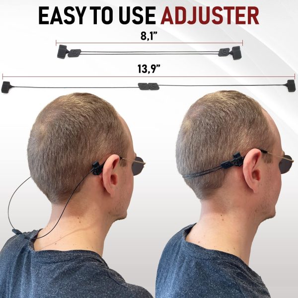 Eye Glasses String Strap Holder   No Tail Sunglass Strap for Man Women   Adjustable Glasses Strap   Wire Eyeglass Strap Lanyard   2 Cords   14  M - Image 4