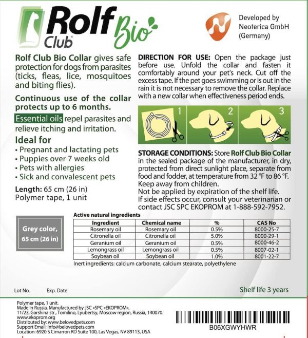 Natural Flea & Tick Collar for Dogs   6 Months Control of Best Prevention & Safe Treatment   Anti Fleas and Ticks Essential Oil Repellent (1 Count (Pack of 1)) - Image 2