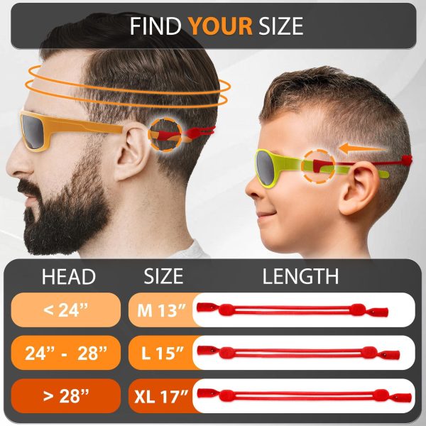 SIGONNA Glasses Strap Holder   No Tail Eyeglass Strap Cord String   Adjustable Eye Glasses Holders Around Neck Head   Eyeglasses Strap Lanyard   Sunglasses Glasses Strap for Men Women   2 Pcs - Image 3