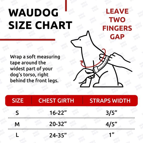 Waterproof Dog Harness   Adjustable Dog Harness for Large Dogs Small and Medium Dogs   Heavy Duty Dog Harness with Durable Metal Clasp and QR Dog Tag   Boy & Girl Dog Harness   Red (20 32in) - Image 3