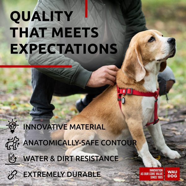 Waterproof Dog Harness   Adjustable Dog Harness for Large Dogs Small and Medium Dogs   Heavy Duty Dog Harness with Durable Metal Clasp and QR Dog Tag   Boy & Girl Dog Harness   Red (20 32in) - Image 4