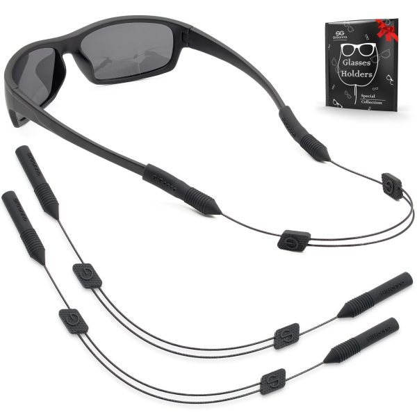 Eye Glasses String Strap Holder   No Tail Sunglass Strap for Men   Adjustable Eyeglass Strap for Women   Wired Eyewear Retainer Lanyard   2 Cords   15  L