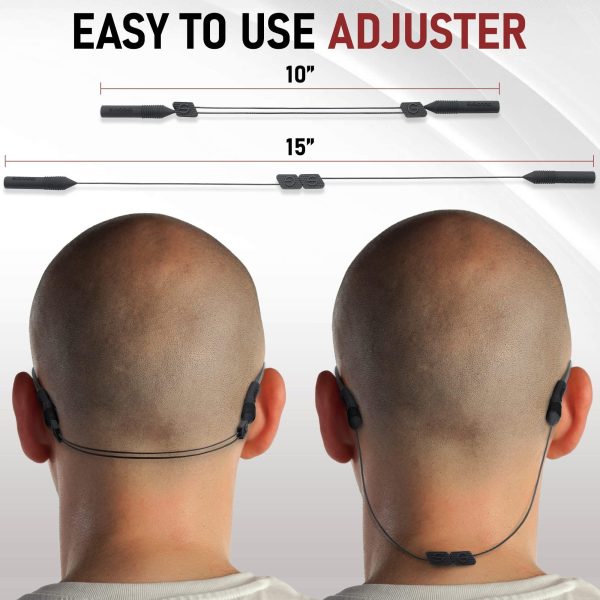 Eye Glasses String Strap Holder   No Tail Sunglass Strap for Men   Adjustable Eyeglass Strap for Women   Wired Eyewear Retainer Lanyard   2 Cords   15  L - Image 4