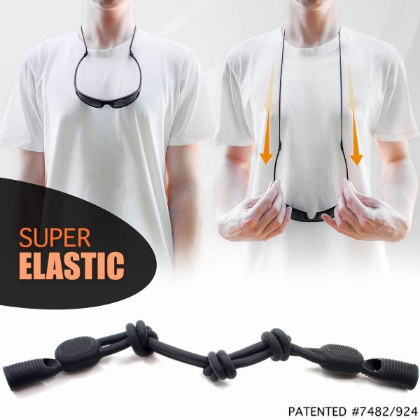 Eyeglass Strap Holder String   Adjustable Eye Glasses Holders Around Head   No Tail Sunglasses Holder Glasses Strap for Men Women   Glasses Lanyard String   3 Cords - Image 4