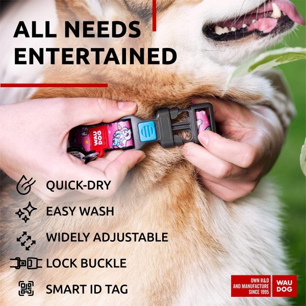 Nylon Dog Collar   Adjustable Dog Collar for Large Dogs Small & Medium Dogs   Breakaway Puppy Collars for Large Breed Dogs   Boy & Girl Dog Collars with Durable Plastic Buckle and QR Dog Tag - Image 5