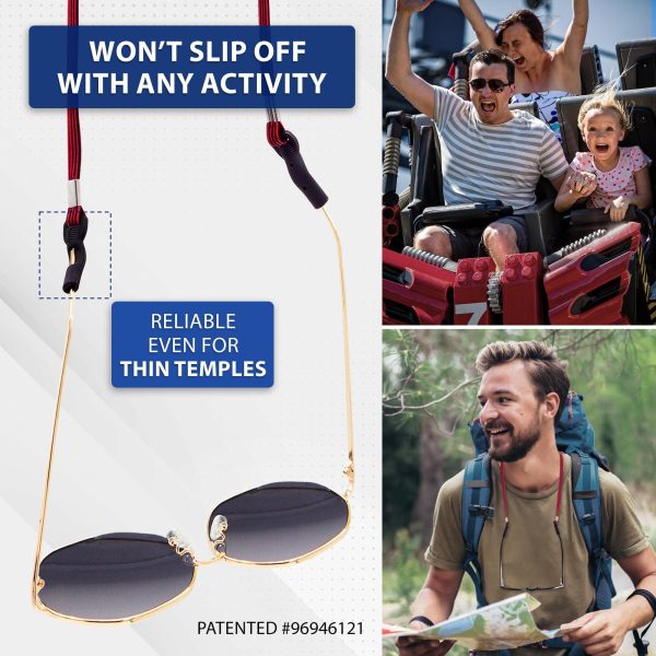 SIGONNA Eye Glasses Holders Around Neck   Glasses Strap Anti Slip   Sunglasses Strap Holder for Men Women   Eyeglasses Strap Lanyard   Eyeglass Holder Strap Chain   4 Cords - Image 2