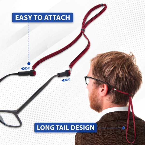 SIGONNA Eye Glasses Holders Around Neck   Glasses Strap Anti Slip   Sunglasses Strap Holder for Men Women   Eyeglasses Strap Lanyard   Eyeglass Holder Strap Chain   4 Cords - Image 3