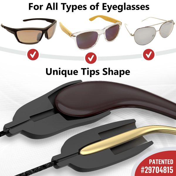 Eye Glasses String Strap Holder   No Tail Glasses Strap   Adjustable Eyeglass Strap   Wired Sunglasses Strap for Men   14  Glass Lanyard for Women   2 Cords - Image 3