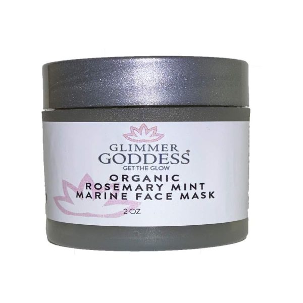 Glimmer Goddess Organic Face Mask to Purify and Hydrate   Rosemary Mint 2 oz