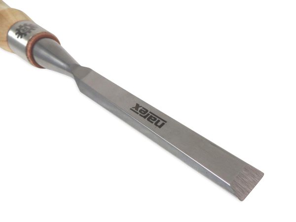 Richter Extra Bevel Edge Chisel with Cryogenic Treated Cr V Steel Hardened to HRc 62 Ergonomic Ash Handles Stainless Steel Ferrule (1 2 inch) - Image 2