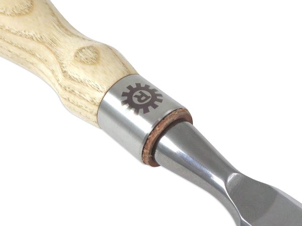Richter Extra Bevel Edge Chisel with Cryogenic Treated Cr V Steel Hardened to HRc 62 Ergonomic Ash Handles Stainless Steel Ferrule (1 2 inch) - Image 4