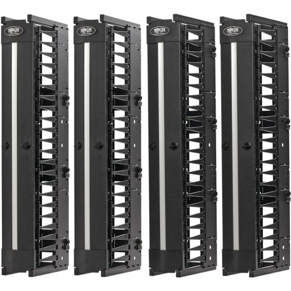 Eaton Tripp Lite Series High-Capacity Vertical Cable Manager - Deep Double Finger Duct with Cover, Double Sided, 6 in. Wide, Black, 7 ft. (2.2 m) - Image 2