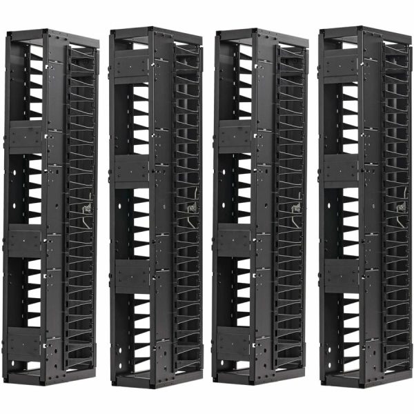 Eaton Tripp Lite Series High-Capacity Vertical Cable Manager - Deep Double Finger Duct with Cover, Double Sided, 6 in. Wide, Black, 7 ft. (2.2 m) - Image 6