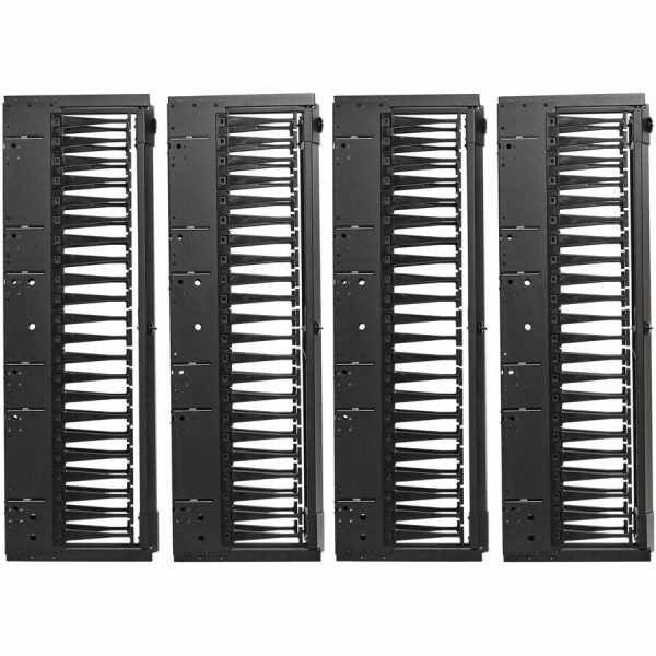 Eaton Tripp Lite Series High-Capacity Vertical Cable Manager - Deep Double Finger Duct with Cover, Double Sided, 6 in. Wide, Black, 7 ft. (2.2 m) - Image 8