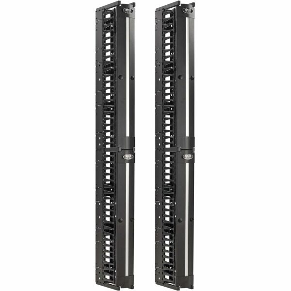 Eaton Tripp Lite Series High-Capacity Vertical Cable Manager - Deep Double Finger Duct with Cover, Double Sided, 6 in. Wide, Black, 7 ft. (2.2 m) - Image 9