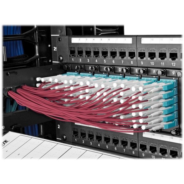 Eaton Tripp Lite Series 10G Duplex Multimode 50/125 OM4 LSZH Fiber Optic Cable (LC/LC), Push/Pull Tabs, Magenta, 8 m - Image 2